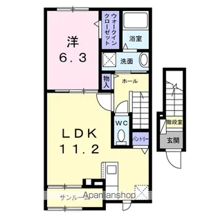 グレイス 八万【2階】の間取り