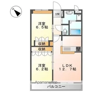 滋賀県彦根市高宮町【マンション】の間取り