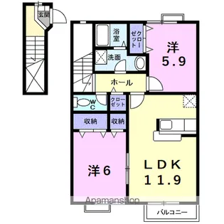 エアリーヒルズⅠ【2階】の間取り