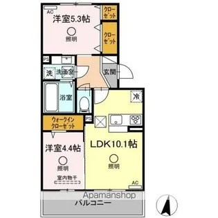 クレリア【1階】の間取り