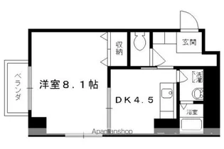 プレステージ翼【410号室】の間取り