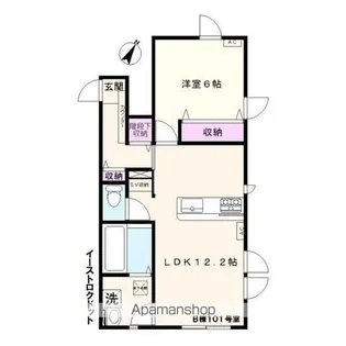 EAST6.B棟【1階】の間取り