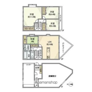 東京都江戸川区江戸川6丁目【一戸建】の間取り