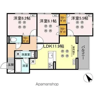 サリサ.L【3階】の間取り