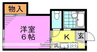 ハマノハイム【1階】の間取り