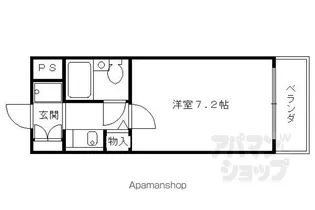 デ・リード堀川御池【407号室】の間取り