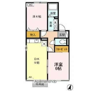 ファミール二池【1階】の間取り