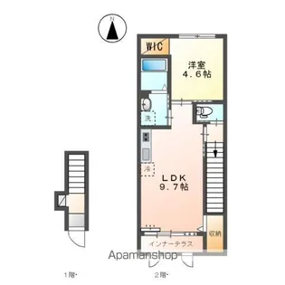 東京都日野市神明1丁目【アパート】の間取り
