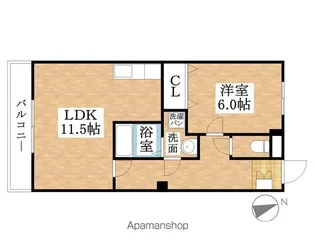 マーベラス小田井【103号室】の間取り