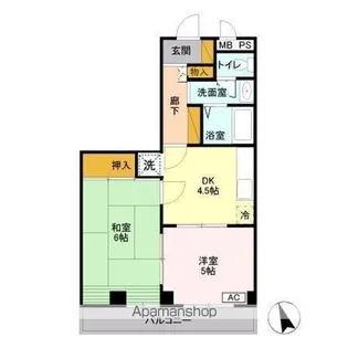 奥田ビル【402号室】の間取り