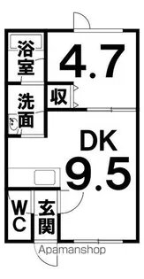 スペースB【201号室】の間取り