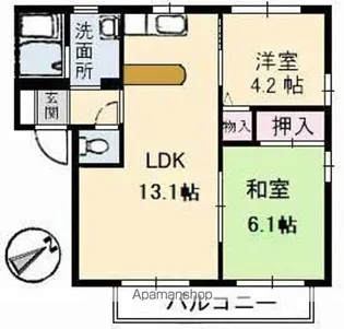 ファミール山門【2階】の間取り
