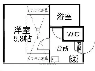 ベルシオン仙台第4【102号室】の間取り