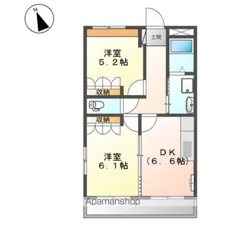 スカイヒルズ光 朝日【2階】の間取り