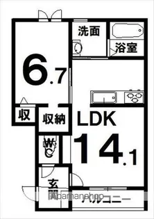 FADDISH(ファディッシュ)【2階】の間取り