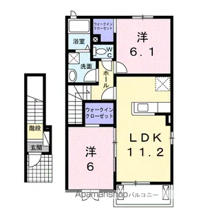 ベラ カンパーニャ B【2階】の間取り