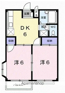 エルディム中本【2階】の間取り