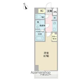 コントレイルりんくう常滑【307号室】の間取り