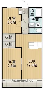 クレセント三ツ木【3階】の間取り