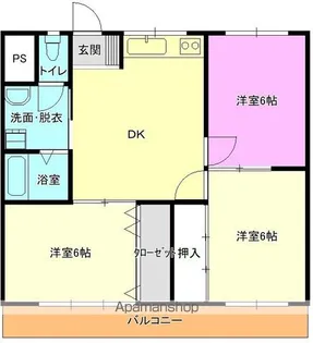 御弓ハイツ【201号室】の間取り