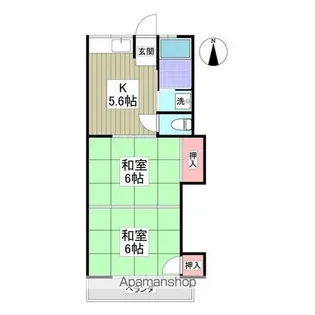 第二静和荘【2階】の間取り