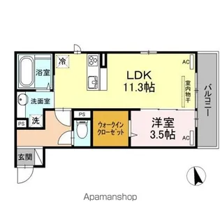 ジュリアス山の田【2階】の間取り