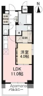 アルファレジデンス錦町【403号室】の間取り