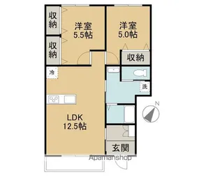 メゾンMB八幡【1階】の間取り