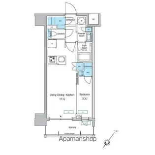 プレディアコート大森山王【7階】の間取り