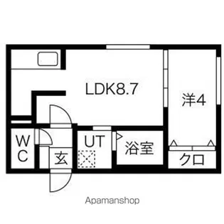 ALPHA厚別南【1階】の間取り