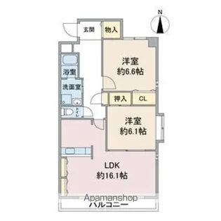 リアン東山【7階】の間取り