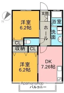 EAST MODE TODA【202号室】の間取り
