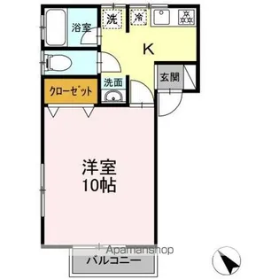 1Kの間取り画像