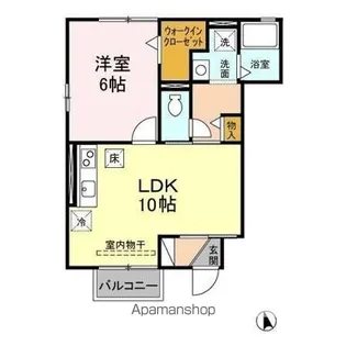 ウィスタリア・ガーデン AB【1階】の間取り