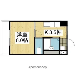 富田ハイツ【2階】の間取り