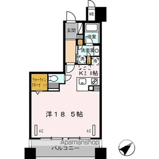 ロイヤルパークス豊洲【6階】の間取り