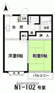 サンクス泉【1階】の間取り