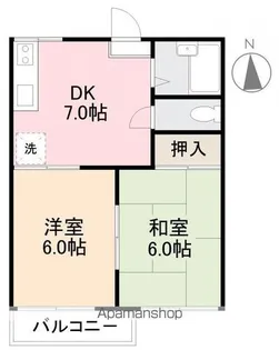 リベラ三条Ⅱ【2階】の間取り