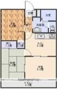 デュオクラージュ45【303号室】の間取り