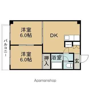 メゾンドASAHI(アサヒ)【3階】の間取り