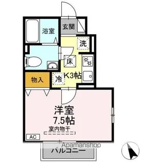 セジュール・レーベン【1階】の間取り