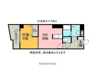 FOUR SEASONS【503号室】の間取り