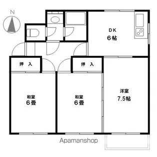 さかべいハイツ【3階】の間取り