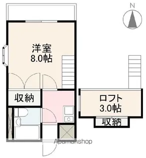 アクティブ福岡町【4階】の間取り