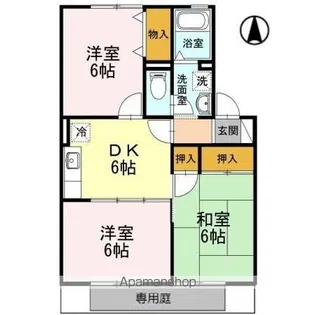 フレシュールU B【1階】の間取り