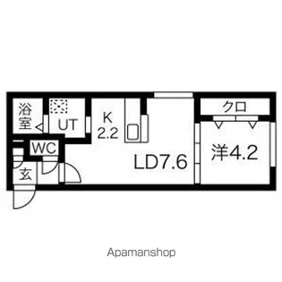 GROVE E MARUYAMA(グローヴィー円山)【3階】の間取り