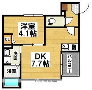 ハーモニーテラス遠里小野Ⅲ【1階】の間取り