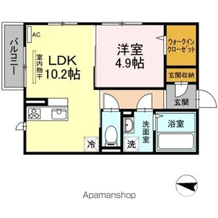 リベルテ立花【2階】の間取り