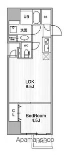 アーバンフラッツ池袋プレミアム【6階】の間取り