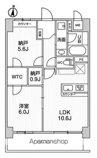 ラグゼナ浦和【602号室】の間取り
